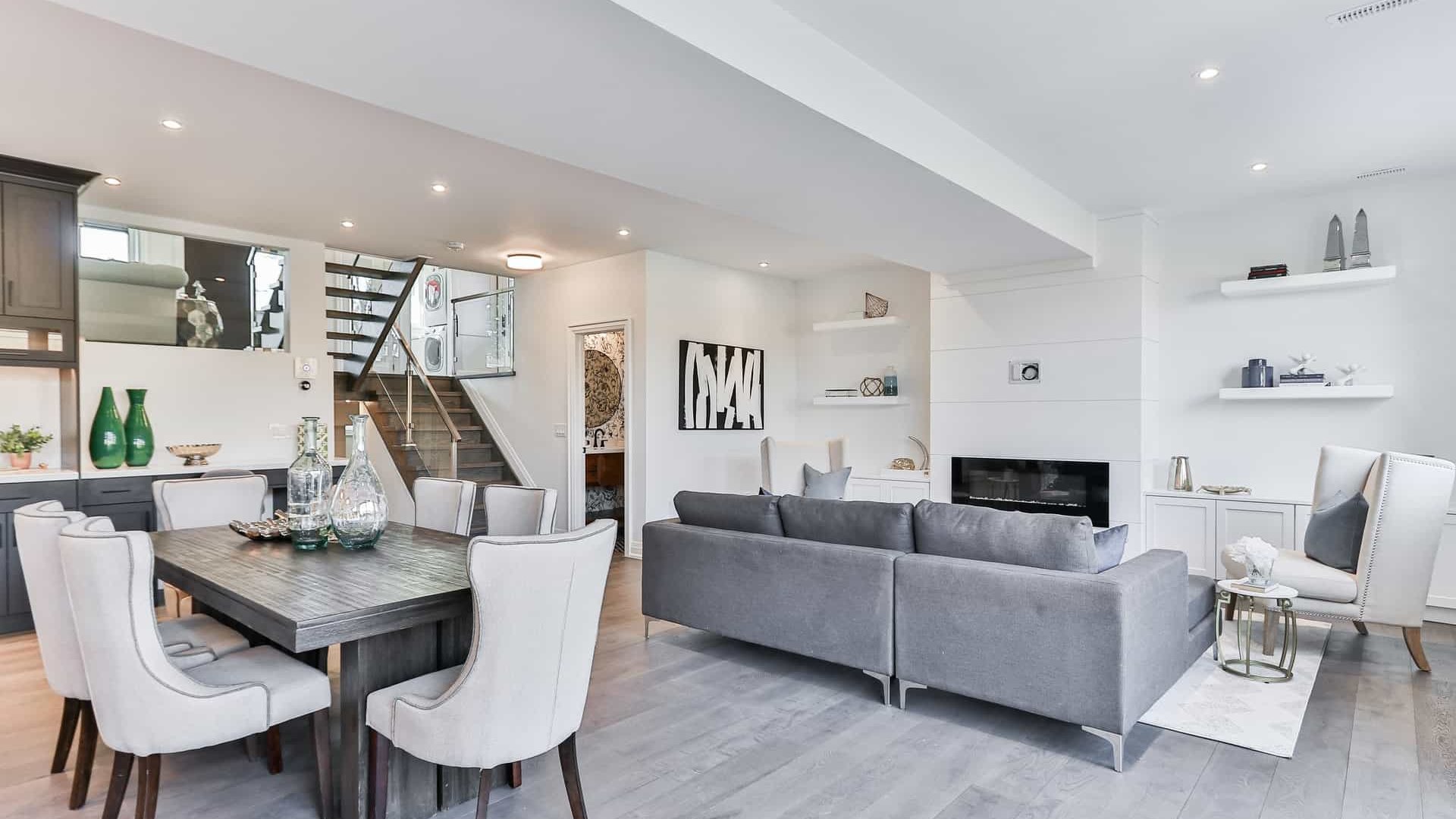 A bright Pennsylvania home interior, illustrative